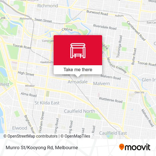 Munro St/Kooyong Rd map
