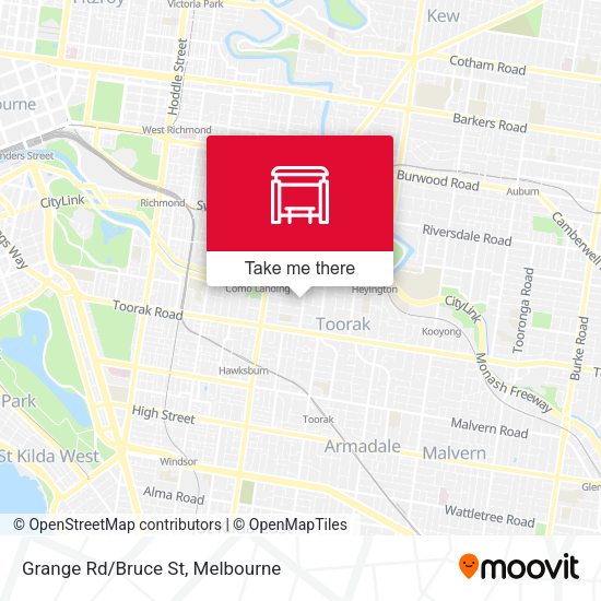 Grange Rd/Bruce St map