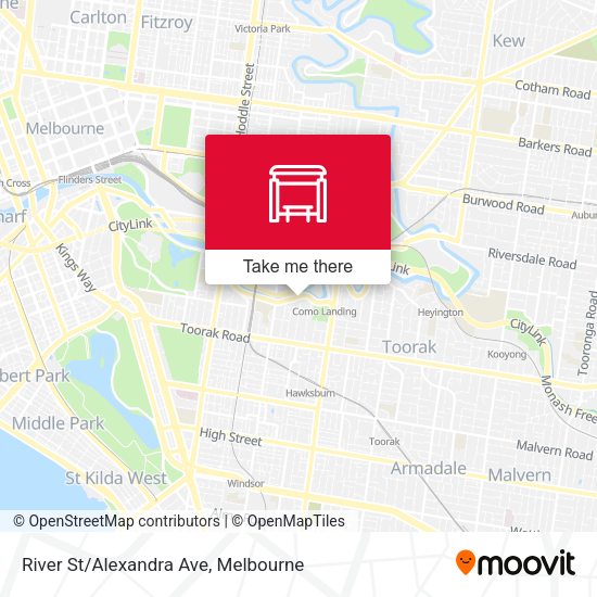 River St/Alexandra Ave map