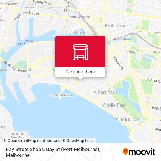 Mapa Bay Street Shops / Bay St (Port Melbourne)