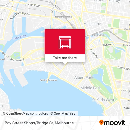 Mapa Bay Street Shops/Bridge St