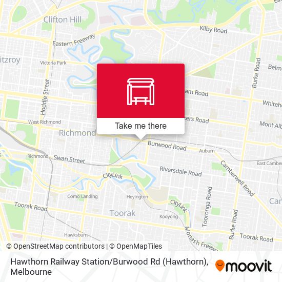 Hawthorn Railway Station / Burwood Rd map