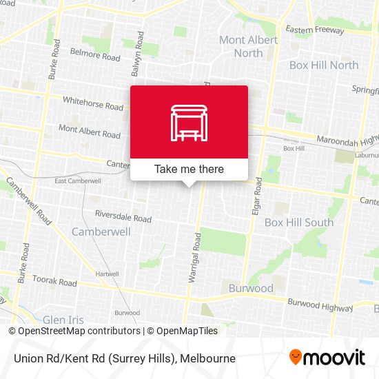 Union Rd / Kent Rd (Surrey Hills) map