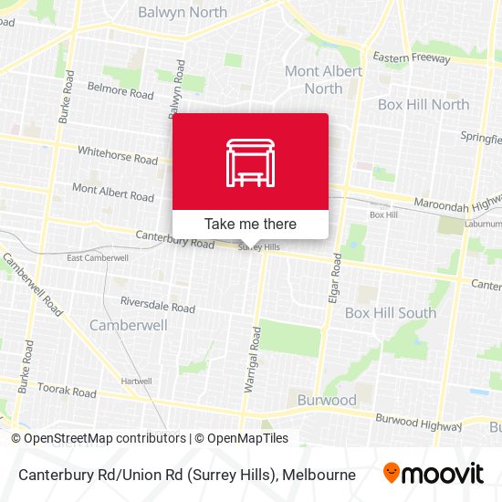 Canterbury Rd / Union Rd (Surrey Hills) map