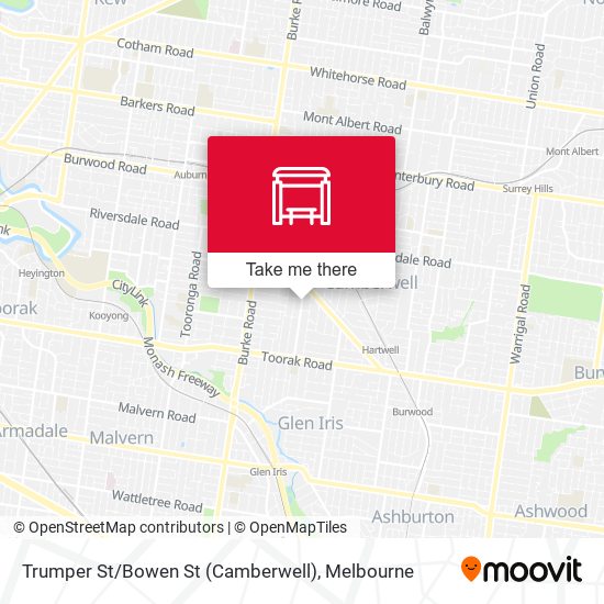 Trumper St / Bowen St (Camberwell) map