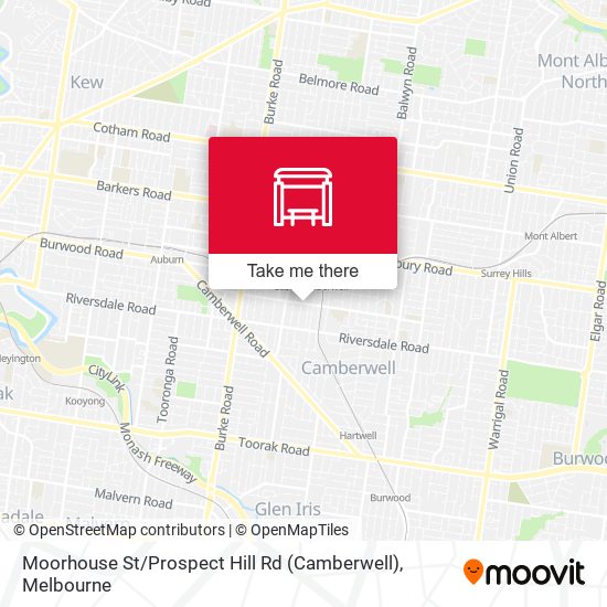 Mapa Moorhouse St / Prospect Hill Rd (Camberwell)