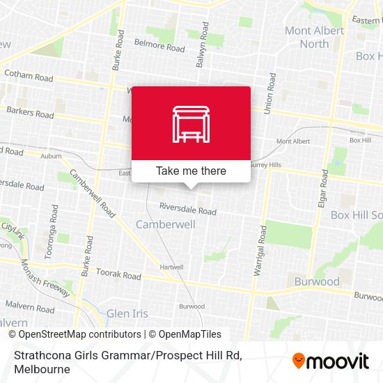 Strathcona Girls Grammar / Prospect Hill Rd map