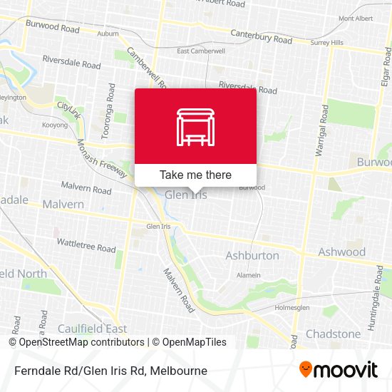 Ferndale Rd/Glen Iris Rd map
