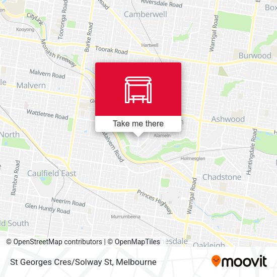 St Georges Cres/Solway St map