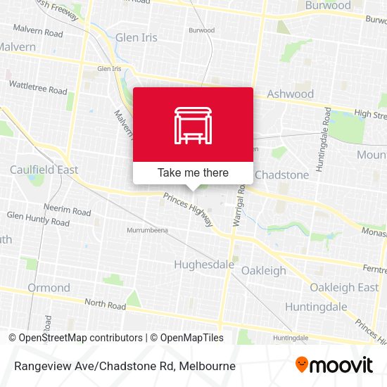 Rangeview Ave/Chadstone Rd map