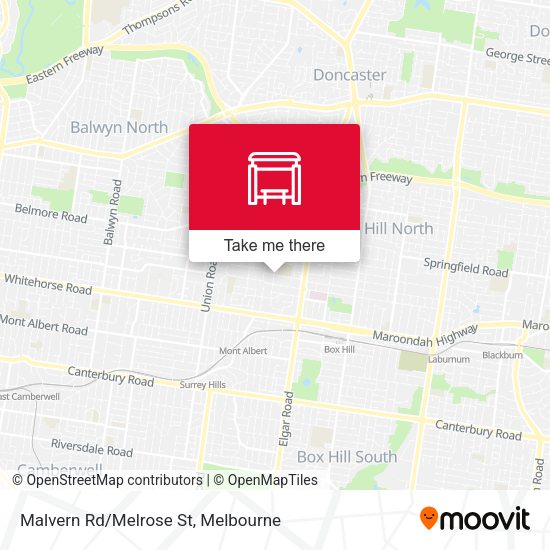 Malvern Rd/Melrose St map