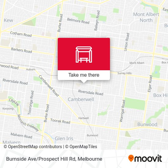 Burnside Ave/Prospect Hill Rd map