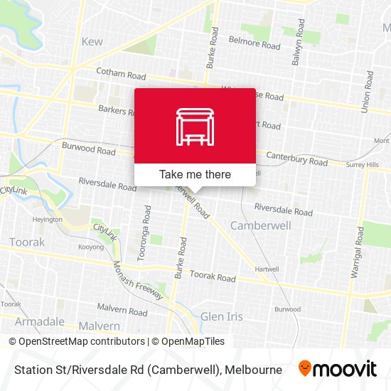 Station St / Riversdale Rd (Camberwell) map