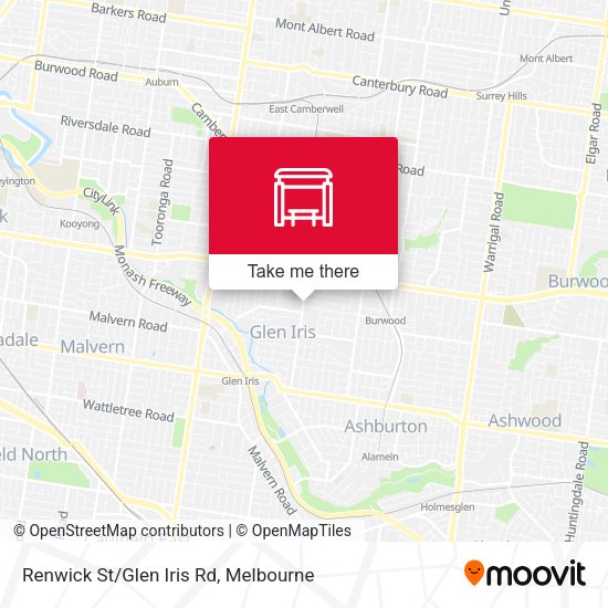 Renwick St/Glen Iris Rd map