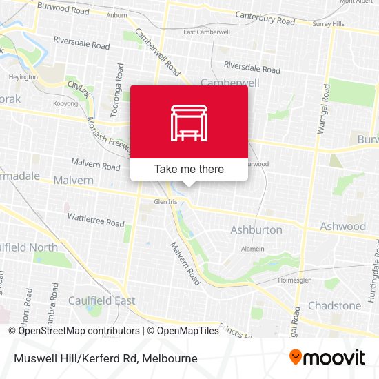 Muswell Hill/Kerferd Rd map