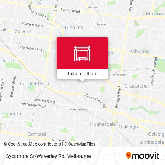 Sycamore St/Waverley Rd map