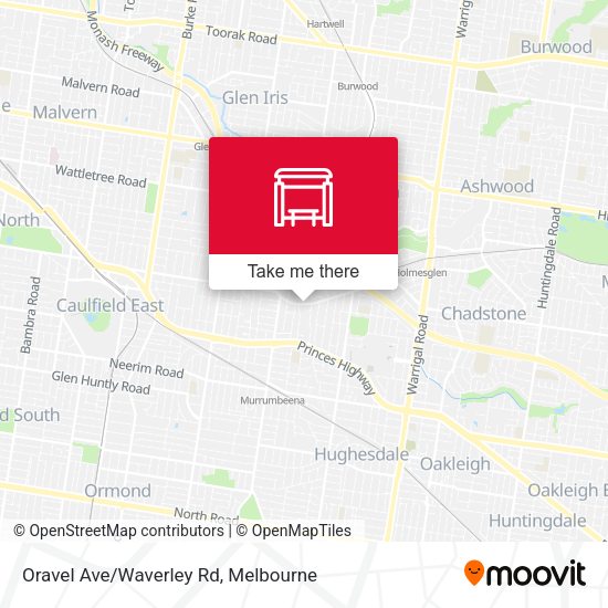 Oravel Ave/Waverley Rd map