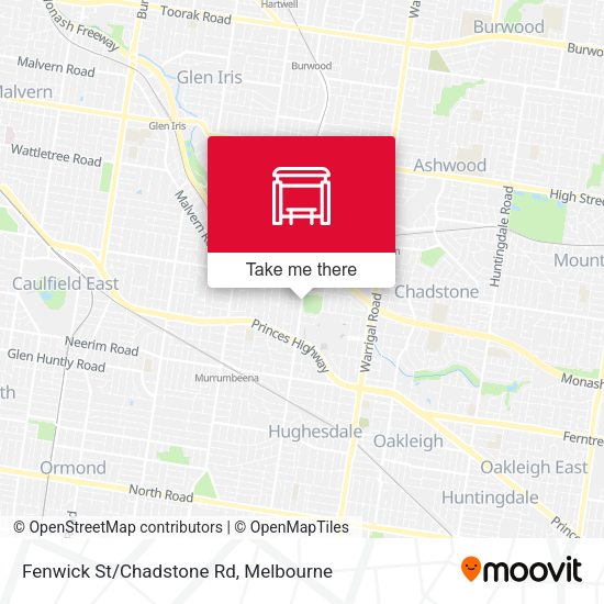 Fenwick St/Chadstone Rd map