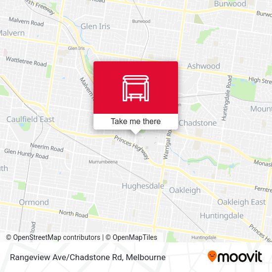 Rangeview Ave/Chadstone Rd map
