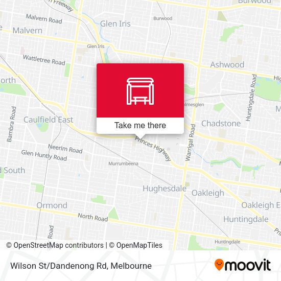 Wilson St/Dandenong Rd map