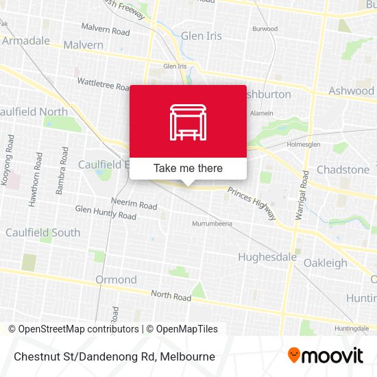 Chestnut St/Dandenong Rd map