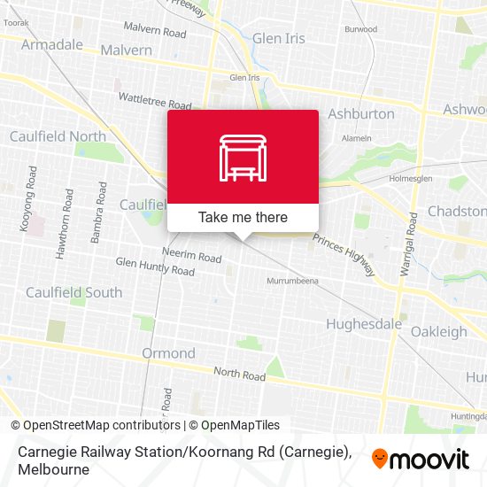 Carnegie Railway Station / Koornang Rd map