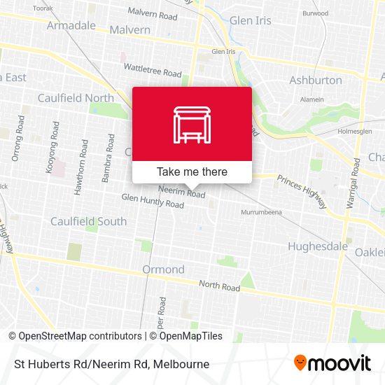 St Huberts Rd/Neerim Rd map