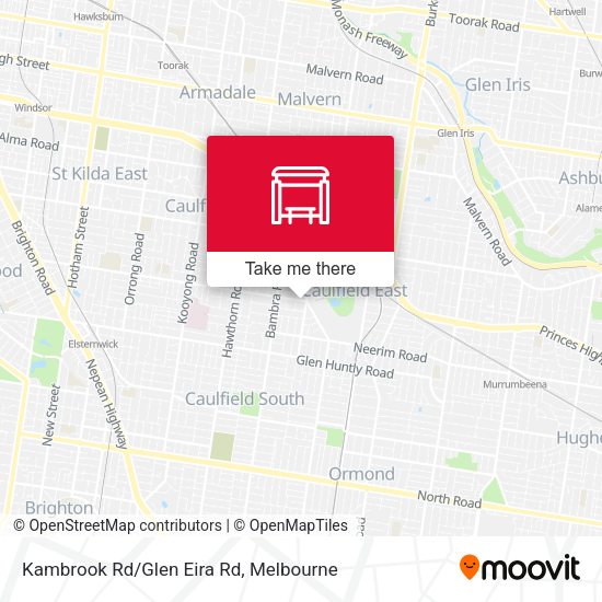 Kambrook Rd/Glen Eira Rd map