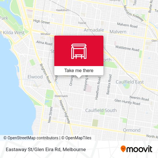 Eastaway St/Glen Eira Rd map
