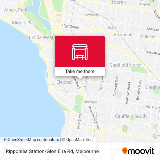Ripponlea Station/Glen Eira Rd map