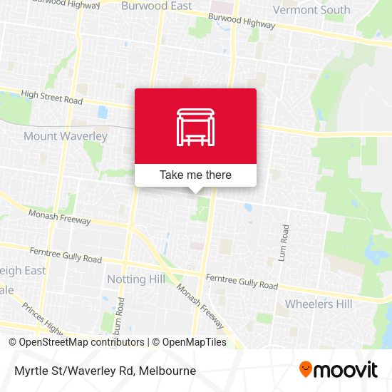 Myrtle St/Waverley Rd map