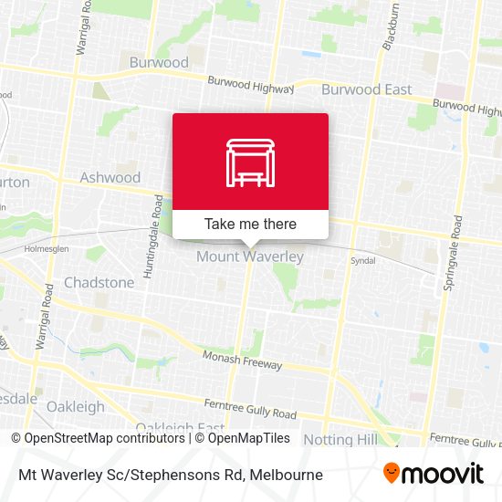 Mt Waverley Sc/Stephensons Rd map