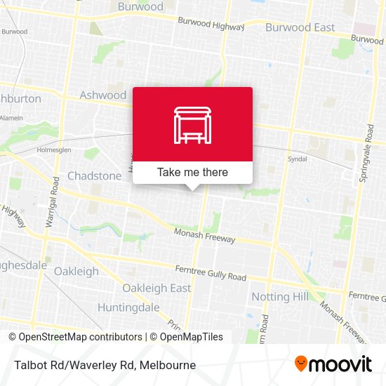 Talbot Rd/Waverley Rd map