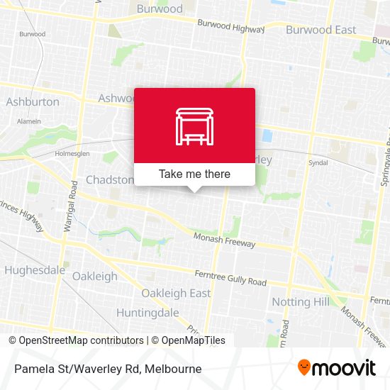 Pamela St/Waverley Rd map