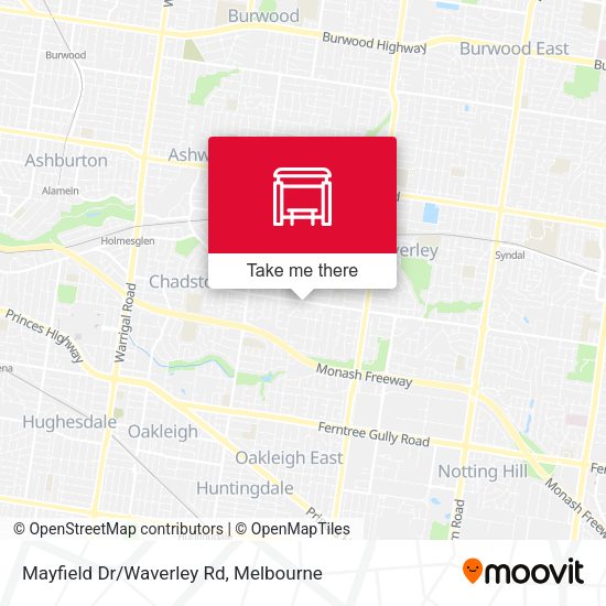 Mayfield Dr/Waverley Rd map