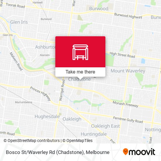 Mapa Bosco St / Waverley Rd (Chadstone)