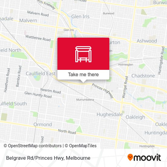Belgrave Rd/Princes Hwy map