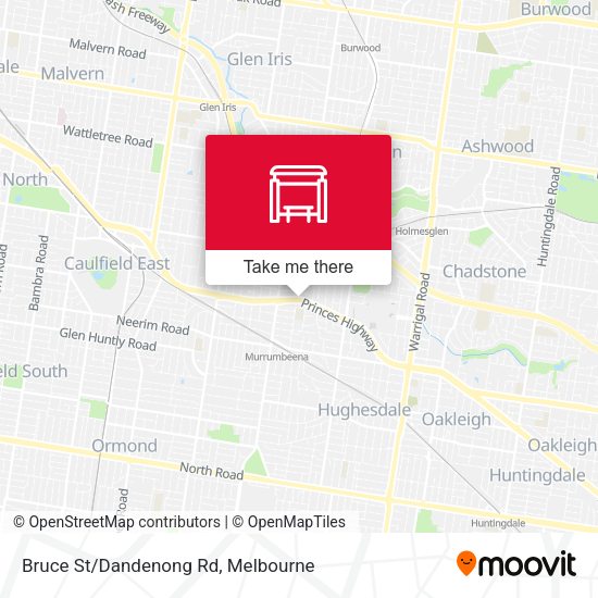 Bruce St/Dandenong Rd map