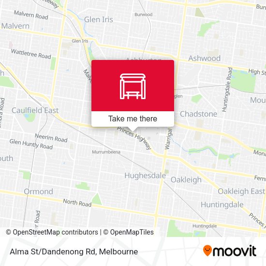 Alma St/Dandenong Rd map