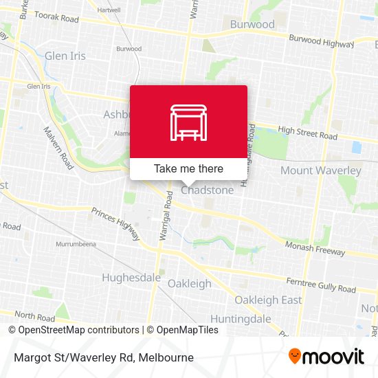 Margot St/Waverley Rd map