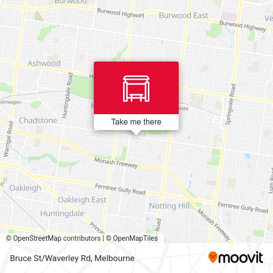 Bruce St/Waverley Rd map