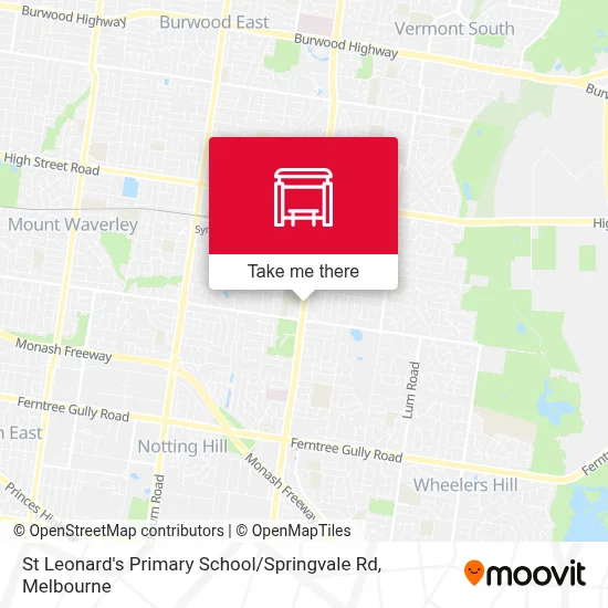 Mapa St Leonard's Primary School / Springvale Rd