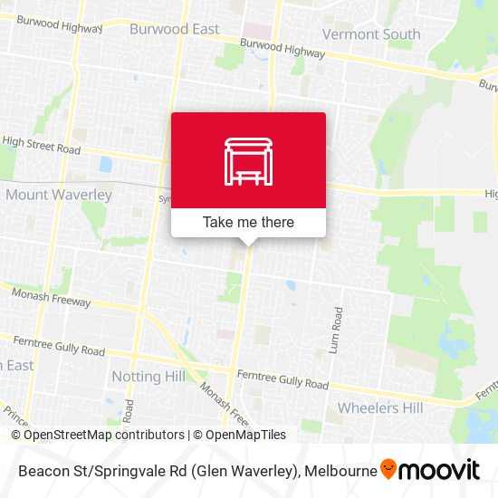 Mapa Beacon St / Springvale Rd (Glen Waverley)