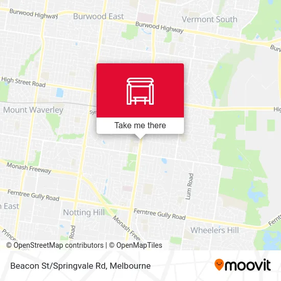 Mapa Beacon St/Springvale Rd