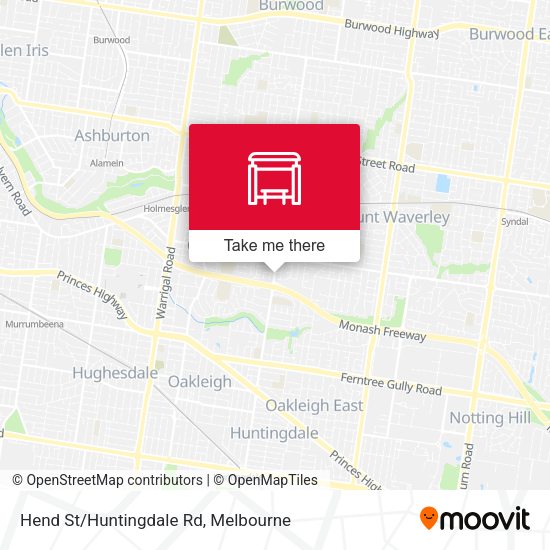 Hend St/Huntingdale Rd map