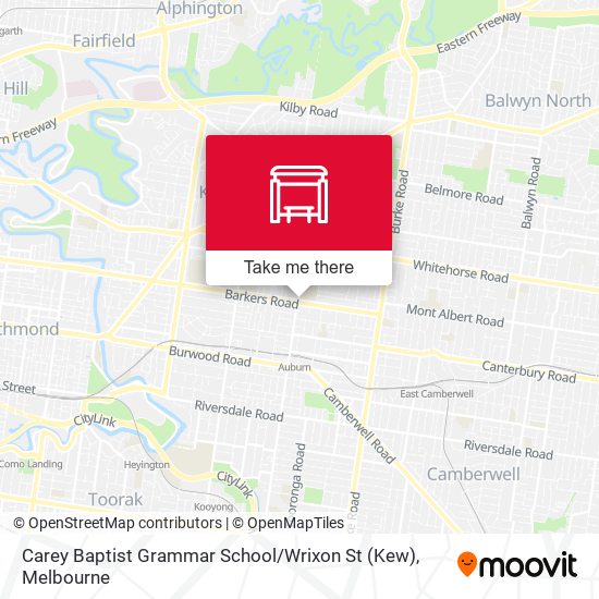 Carey Baptist Grammar School / Wrixon St (Kew) map