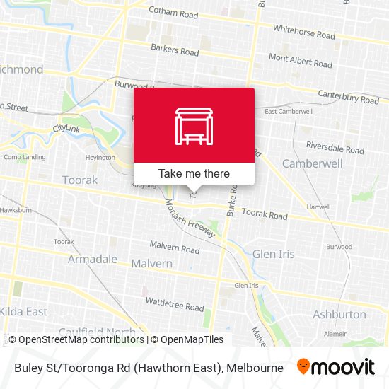 Mapa Buley St / Tooronga Rd (Hawthorn East)