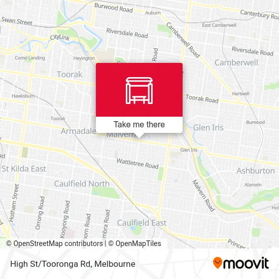 Mapa High St/Tooronga Rd