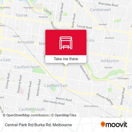 Central Park Rd/Burke Rd map