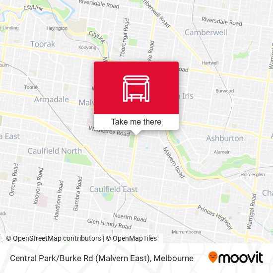 Central Park / Burke Rd (Malvern East) map